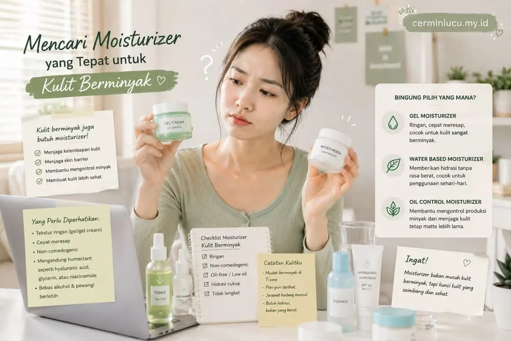 cara memilih moisturizer untuk kulit berminyak